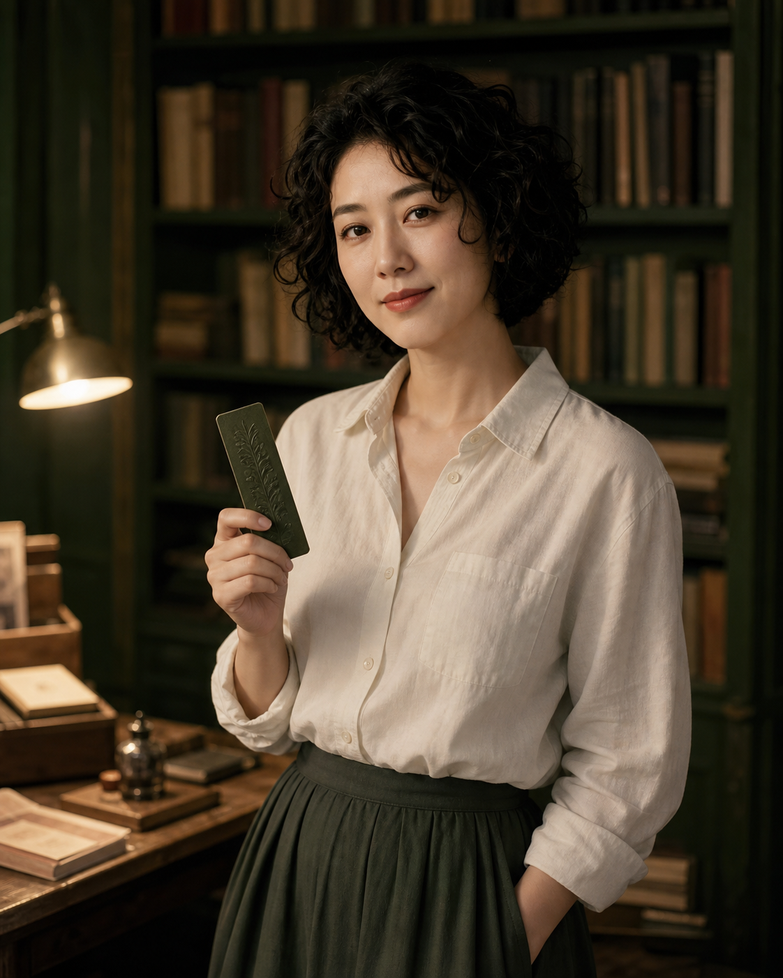 林雾 — fully fictional adult character portrait