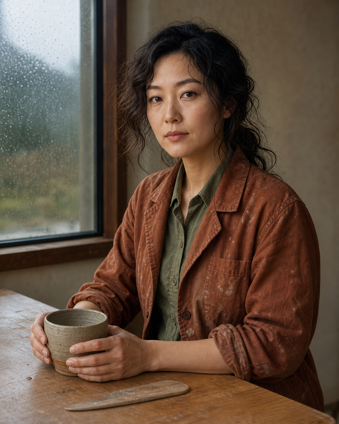 顾青禾 — fully fictional adult character portrait