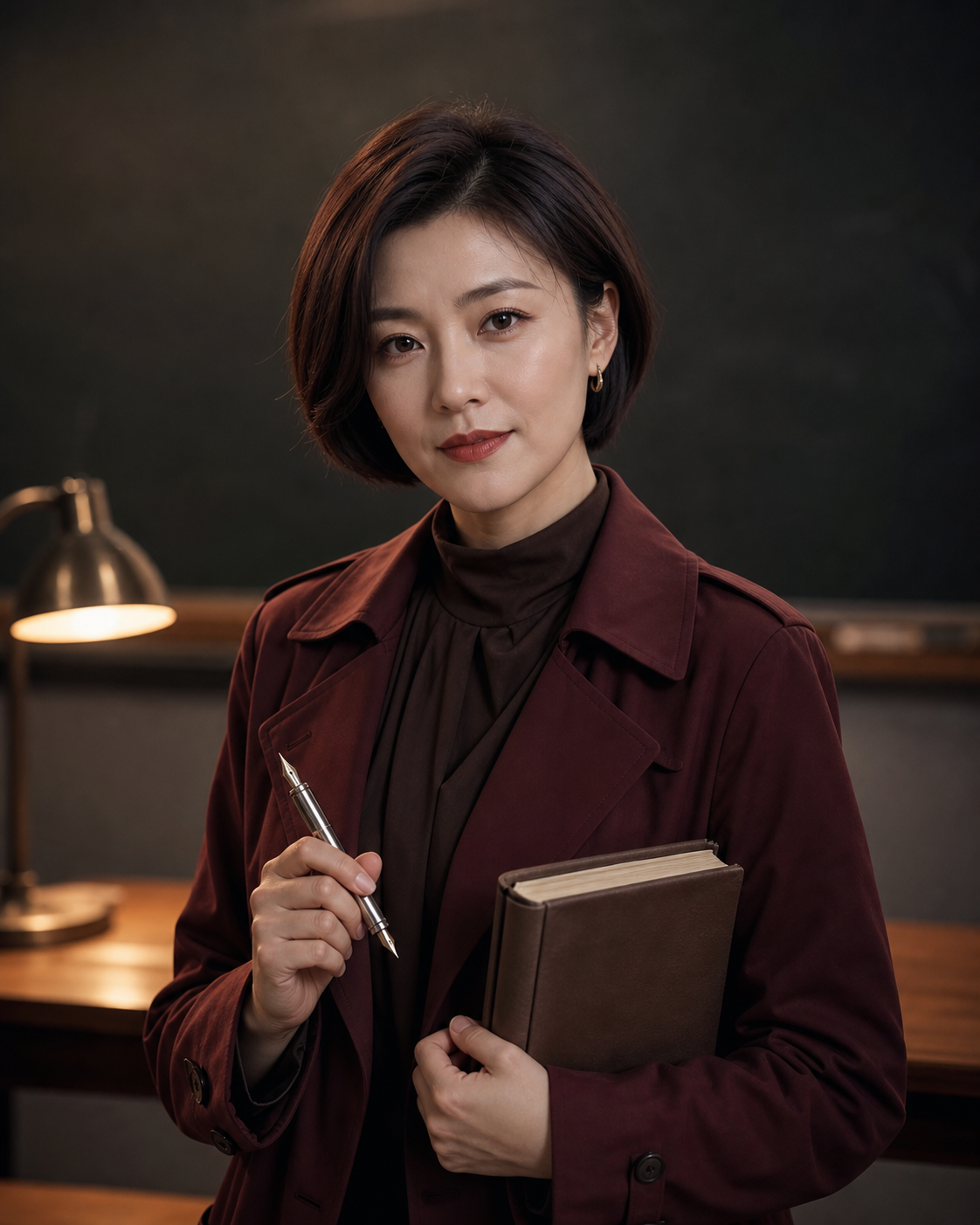 罗栖 — fully fictional adult character portrait